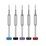 MR YANG MY-5001 5 IN 1 ACCIAIO 2D SET DI CACCIAVITI (0.8MM PENTALOBO / 1.2MM PHILLIPS / 0.6MM TRI POINT / 2.5MM PINHEAD / T2 TOXRX CACCIAVITE)