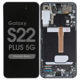 TOUCHSCREEN + DISPLAY AMOLED DISPLAY COMPLETO + FRAME PER SAMSUNG GALAXY S22 PLUS 5G / S22+ 5G S906B NERO SCHERMO SERVICE PACK + FRAME (NON ORIGINALE)