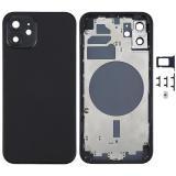 COVER POSTERIORE PER APPLE IPHONE 12 6.1 NERO OEM (SENZA NFC)
