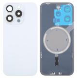 COVER POSTERIORE DI VETRO CON SUPPORTO PER APPLE IPHONE 16 PRO MAX 6.9 BIANCO (SENZA NFC)