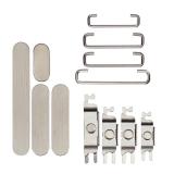 SET 3 PEZZI TASTI VOLUME + TASTI POWER E TASTO VIBRAZIONE PER APPLE IPHONE 15 PRO 6.1 / IPHONE 15 PRO MAX 6.7 TITANIO NATURALE