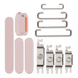 SET 3 PEZZI TASTI VOLUME + TASTI POWER E TASTO VIBRAZIONE PER APPLE IPHONE 15 6.1 / IPHONE 15 PLUS 6.7 ROSA