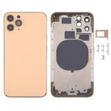 COVER POSTERIORE PER APPLE IPHONE 11 PRO MAX 6.5 ORO MATERIALE ORIGINALE (SENZA NFC)