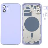 COVER POSTERIORE PER APPLE IPHONE 12 6.1 VIOLA MATERIALE ORIGINALE (SENZA NFC)