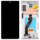 TOUCHSCREEN + DISPLAY AMOLED DISPLAY COMPLETO + FRAME PER SAMSUNG GALAXY NOTE 10 PLUS N975F BIANCO ORIGINALE (SERVICE PACK)