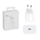 ALIMENTATORE USB‑C DA 20W A2347 CON CONFEZIONE PER APPLE IPHONE 8 / X / XS / 11 / 12 / 13 / 14 / 15 / 16 / 17 SERIES / IPAD AIR ETC  (MATERIALE ORIGINALE)