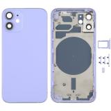 COVER POSTERIORE PER APPLE IPHONE 12 MINI 5.4 VIOLA MATERIALE ORIGINALE (SENZA NFC)