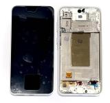 TOUCHSCREEN + DISPLAY AMOLED DISPLAY COMPLETO + FRAME PER SAMSUNG GALAXY A37 5G A376B BIANCO ORIGINALE (SERVICE PACK)