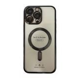 CUSTODIA CELLULARE DI ELETTROPLASTICA + PROTEZIONE LENTI + MAGNETICA PER APPLE IPHONE 16 PRO MAX NERO