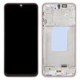 TOUCHSCREEN + DISPLAY AMOLED DISPLAY COMPLETO + FRAME PER SAMSUNG GALAXY A26 5G A266B ROSA SCHERMO SERVICE PACK + FRAME (NON ORIGINALE)