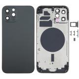 COVER POSTERIORE PER APPLE IPHONE 12 PRO 6.1 NERO MATERIALE ORIGINALE (SENZA NFC)