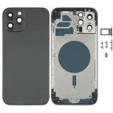 COVER POSTERIORE PER APPLE IPHONE 12 PRO MAX 6.7 NERO MATERIALE ORIGINALE (SENZA NFC)