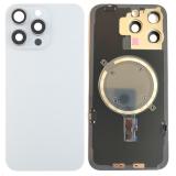 COVER POSTERIORE DI VETRO CON SUPPORTO PER APPLE IPHONE 15 PRO MAX 6.7 BIANCO (SENZA NFC)