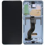 TOUCHSCREEN + DISPLAY LCD DISPLAY COMPLETO + FRAME PER SAMSUNG GALAXY S20 PLUS S20+ G985F G986F G986G BLU ORIGINALE (SERVICE PACK)