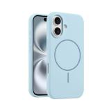 CUSTODIA CELLULARE DI SILICONE LIQUIDO + MAGNETICO PER APPLE IPHONE 16 PLUS BLU
