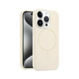 CUSTODIA CELLULARE DI SILICONE LIQUIDO + MAGNETICO PER APPLE IPHONE 15 PRO MAX BIANCO