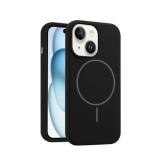 CUSTODIA CELLULARE DI SILICONE LIQUIDO + MAGNETICO PER APPLE IPHONE 15 NERO