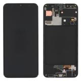 DISPLAY LCD + TOUCHSCREEN DISPLAY COMPLETO + FRAME PER SAMSUNG GALAXY A30S A307F NERO SCHERMO SERVICE PACK + FRAME (NON ORIGINALE)