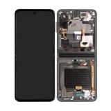 TOUCHSCREEN + DISPLAY AMOLED RICONDIZIONATO + FRAME PER SAMSUNG GALAXY Z FLIP 3 5G F711B NERO (DISPLAY RINNOVATA FRAME NON ORIGINALE)