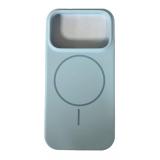 CUSTODIA CELLULARE DI SILICONE LIQUIDO + MAGNETICO PER APPLE IPHONE 17 PRO MAX BLU CHIARO