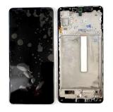 TOUCHSCREEN + DISPLAY LCD DISPLAY COMPLETO + FRAME PER SAMSUNG GALAXY M53 M536B NERO SCHERMO SERVICE PACK + FRAME (NON ORIGINALE)