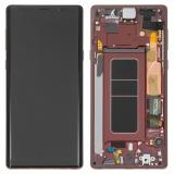 TOUCHSCREEN + DISPLAY AMOLED DISPLAY COMPLETO + FRAME PER SAMSUNG GALAXY NOTE9 N960F MARRONE ORIGINALE (SERVICE PACK)