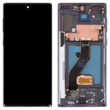 TOUCHSCREEN + DISPLAY AMOLED DISPLAY COMPLETO + FRAME PER SAMSUNG GALAXY NOTE10 N970F NERO SCHERMO SERVICE PACK + FRAME (NON ORIGINALE)
