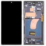 TOUCHSCREEN + DISPLAY AMOLED DISPLAY COMPLETO + FRAME PER SAMSUNG GALAXY S23 ULTRA 5G S918B NERO FANTASMA SCHERMO SERVICE PACK + FRAME (NON ORIGINALE)