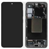 TOUCHSCREEN + DISPLAY AMOLED DISPLAY COMPLETO + FRAME PER SAMSUNG GALAXY S24 5G S921B NERO SCHERMO SERVICE PACK + FRAME (NON ORIGINALE)