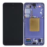 TOUCHSCREEN + DISPLAY AMOLED DISPLAY COMPLETO + FRAME PER SAMSUNG GALAXY S24 5G S921B VIOLA SCHERMO SERVICE PACK + FRAME (NON ORIGINALE)