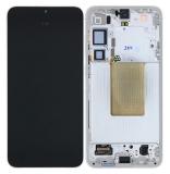 TOUCHSCREEN + DISPLAY AMOLED DISPLAY COMPLETO + FRAME PER SAMSUNG GALAXY S24 PLUS / S24+ 5G S926B GRIGIO ORIGINALE (SERVICE PACK)