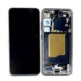 TOUCHSCREEN + DISPLAY AMOLED DISPLAY COMPLETO + FRAME PER SAMSUNG GALAXY S25 5G S931B NERO SCHERMO SERVICE PACK + FRAME (NON ORIGINALE)