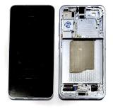 TOUCHSCREEN + DISPLAY AMOLED DISPLAY COMPLETO + FRAME PER SAMSUNG GALAXY S25 5G S931B BLU GHIACCIO SCHERMO SERVICE PACK + FRAME (NON ORIGINALE)