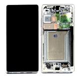 TOUCHSCREEN + DISPLAY AMOLED DISPLAY COMPLETO + FRAME PER SAMSUNG GALAXY S25 ULTRA S938B TITANIO ARGENTO BLUE ORIGINALE (SERVICE PACK)