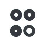 SET 4 PEZZI VETRO DI CAMERA PER XIAOMI REDMI NOTE 14 PRO 5G (24090RA29G) / POCO X7 (24095PCADG)